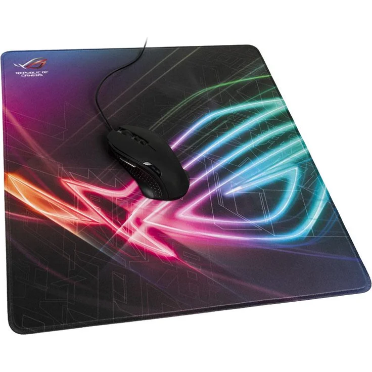 Asus ROG Strix Edge vertikales Gaming Mauspad (optimierte Stoffoberfläche, vollfarbige Nähte, rutschfeste Unterseite),400x450x2 mm – Bild 2