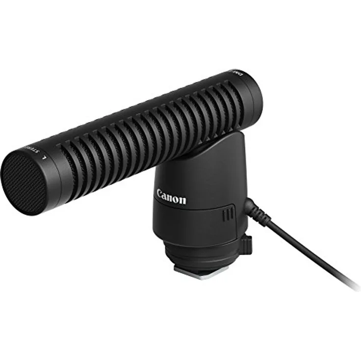 Canon DM-E1 Externes Stereo-Richtmikrofon (Mit weitem Frequenzbereich, Hoher Empfindlichkeit, Geeignet für EOS Kameras)