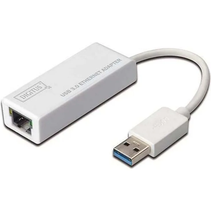 DIGITUS Netzwerk-Adapter über USB 3.0 - Gigabit-Ethernet 1 GBit-s RJ45 - Zusätzlicher LAN-Anschluss über USB-A Stecker