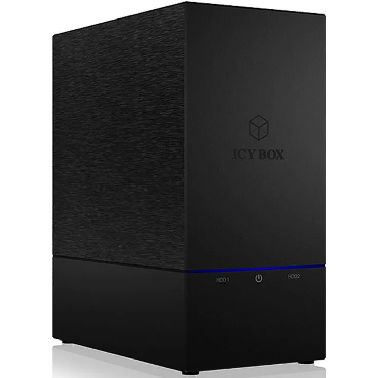Icy Box IB-RD3621U3 Externes RAID-System (0-1-Single-Large) für 2X 3,5 Zoll SATA HDD, USB 3.0 (UASP), SATA III, Lüfter, Standby, schwarz