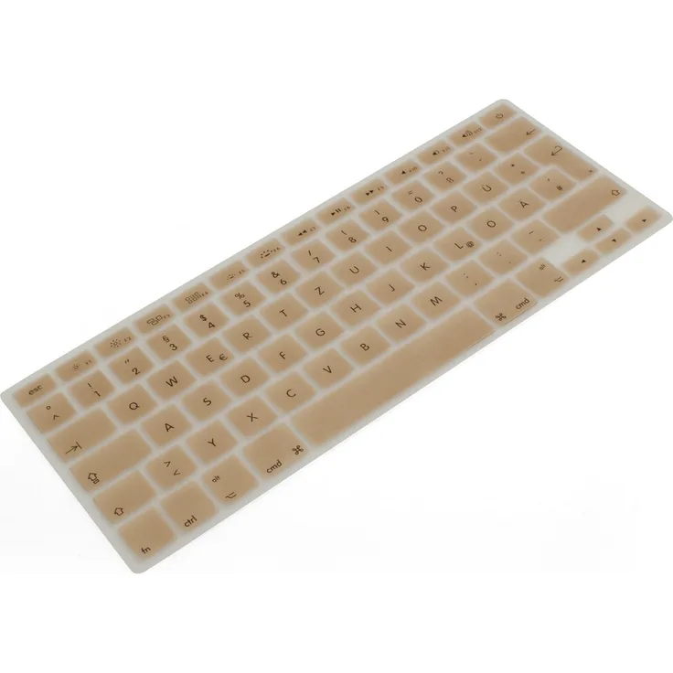SYSTEM-S Silikon Tastaturschutz QWERTZ Deutsche Tastatur für MacBook Pro 13'' 15'' 17'' - iMac-MacBook Air 13'' in der Farbe Gold
