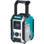 Makita DMR114 12 bis 18 V Li-Ion Baustellenradio mit Bluetooth, LCD-Display, Wecker, geeignet für Outdoor, spritzwassergeschützt, blau