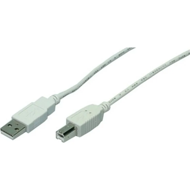 M-CAB - USB-Kabel - USB Typ A, 4-polig (M) - USB Typ B, 4-polig (M) - 3,0m - Grau (7100039)