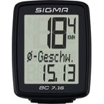 Sigma BC 7.16, ATS Fahrradcomputer kabellos, schwarz/weiß