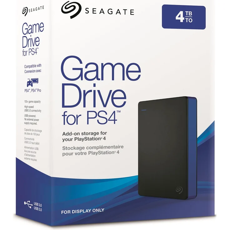 Seagate Game Drive for PS4 STGD4000400 - Festplatte - 4 TB - extern (tragbar) - USB 3.0 - Schwarz - für Sony PlayStation 4, Sony PlayStation 4 Pro, Sony PlayStation 4 Slim (STGD4000400) – Bild 2