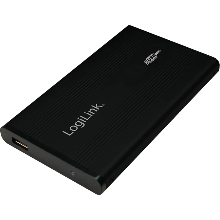 LogiLink Festplattengehäuse 6,35 cm (2,5 Zoll) IDE USB 2.0 Aluminium-schwarz