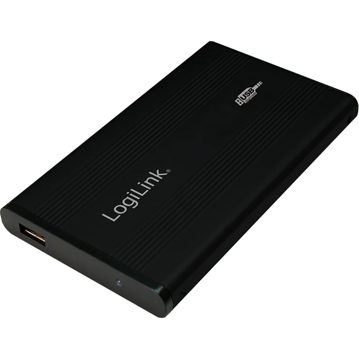 LogiLink Festplattengehäuse 6,35 cm (2,5 Zoll) IDE USB 2.0 Aluminium-schwarz