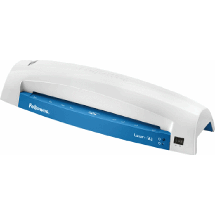 Fellowes Lunar+ A3 Laminiergerät für Zuhause, laminiert 80-125 Micron Laminierfolien bis A3 Format, Farbe: weiß-blau