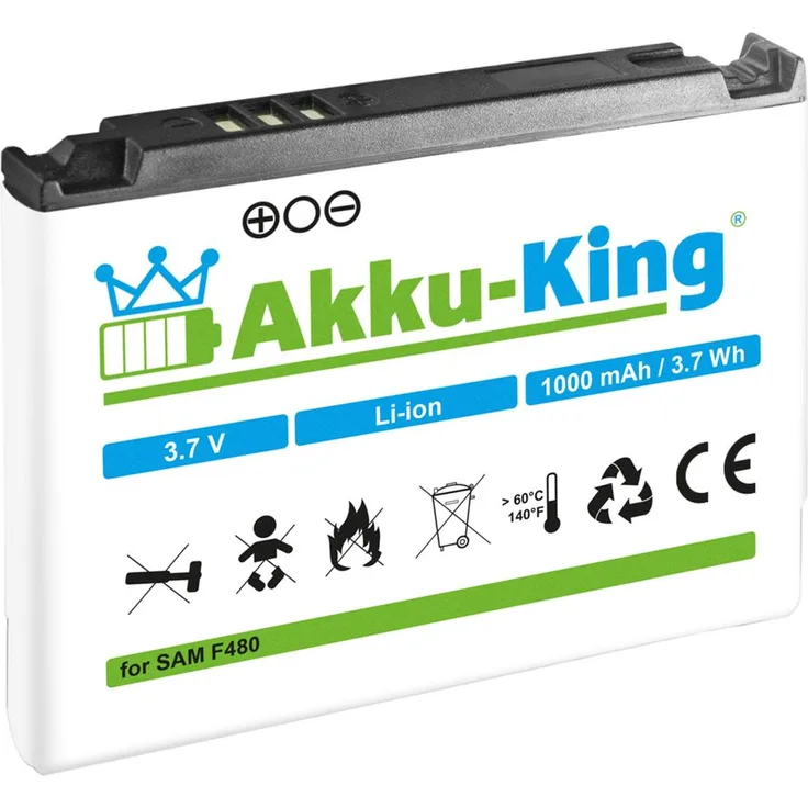 Akku kompatibel mit Samsung SGH-F480 F480i F480v F488 A767 - ersetzt AB553446CE