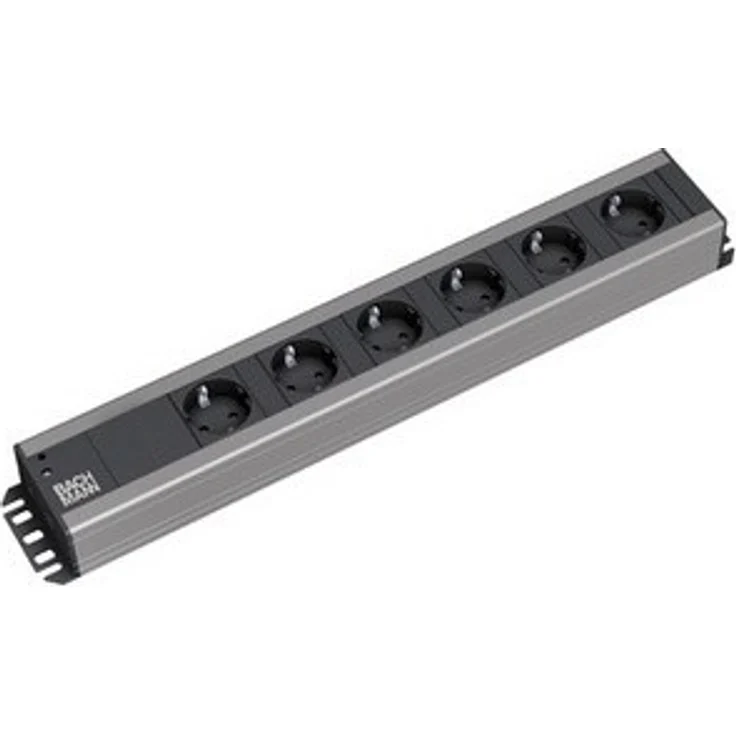 Bachmann 300.000 Handwerkerleiste 6-fach, Schwarz – Bild 1