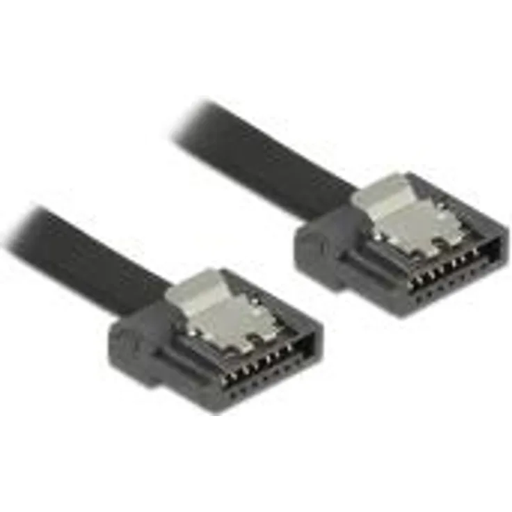 DeLOCK FLEXI - SATA-Kabel - Serial ATA 150/300/600 - 7-poliges SATA (M) - 7-poliges SATA (M) - 50cm - verriegelt - Schwarz (83841)