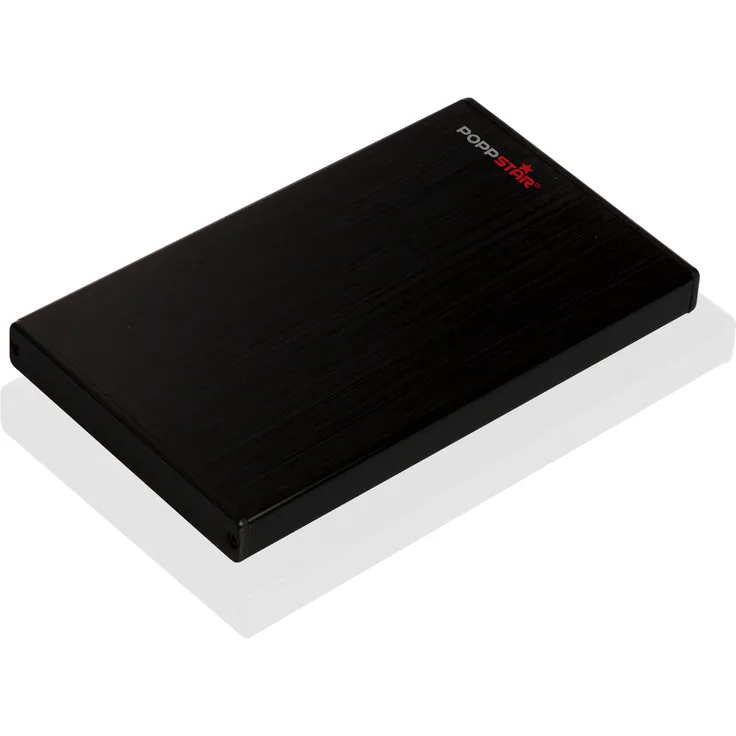 Poppstar SE50 UASP Festplattengehäuse 2,5 Zoll, SATA 3, schwarz