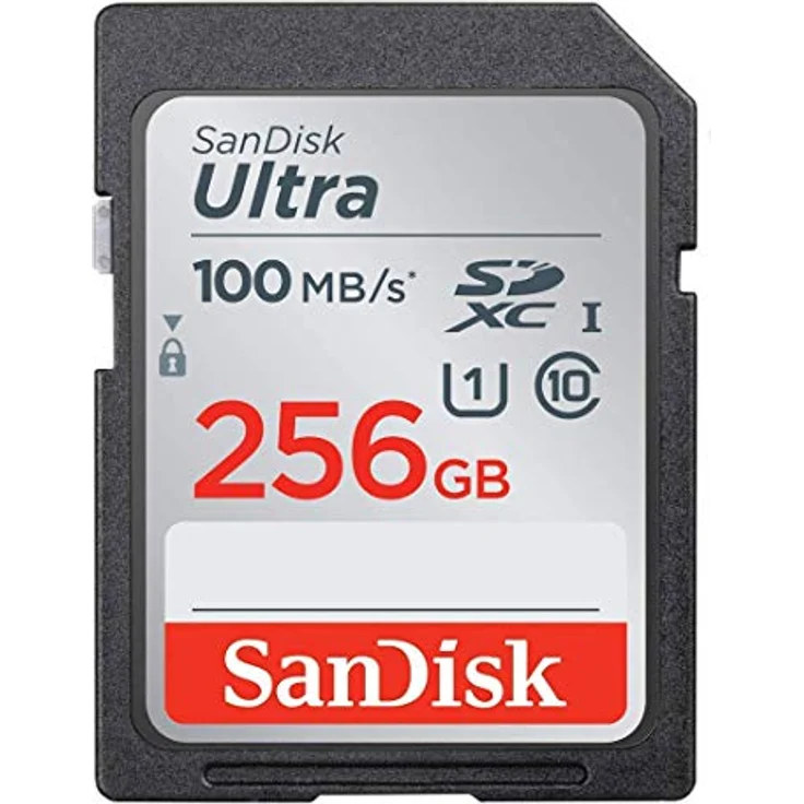 SanDisk Ultra 256 GB SDHC-Speicherkarte mit bis zu 100 MB - s, Klasse 10 UHS-I – Bild 1