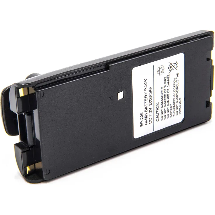 VHBW NiMH Akku 2000mAh (7.2V) für Funkgerät, Walkie Talkie wie Icom BP-209, BP-209N, BP-210, BP-210N, BP-222, BP-222N