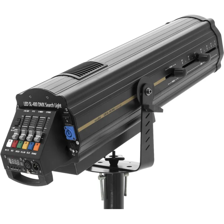 EUROLITE LED SL-400 DMX Search Light | Verfolger mit 300-W-Warmweiß-LED für mittlere Entfernungen, Zoom, CRI >80