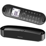 Panasonic KX-TGK320GB Design-Telefon schnurlos mit Anrufbeantworter, analoges Telefon (DECT) in Schwarz