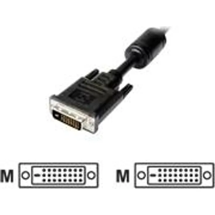 ROLINE DVI Kabel | Monitorkabel DVI St - St | Dual Link Anschluss-Kabel | Schwarz 20 m