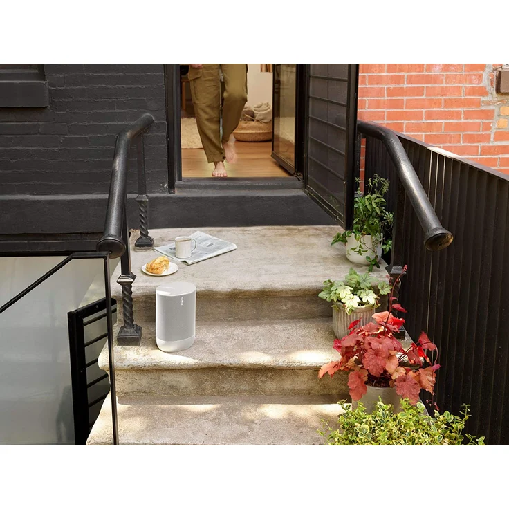 Sonos Move Multiroom-Lautsprecher mit Alexa, Google Assistant, wetterfest, stoßfest, geeignet für Indoor, Outdoor, weiß – Bild 9