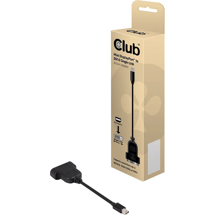Club 3D Mini DisplayPort auf DVI-D Single Link Aktiver Adapter