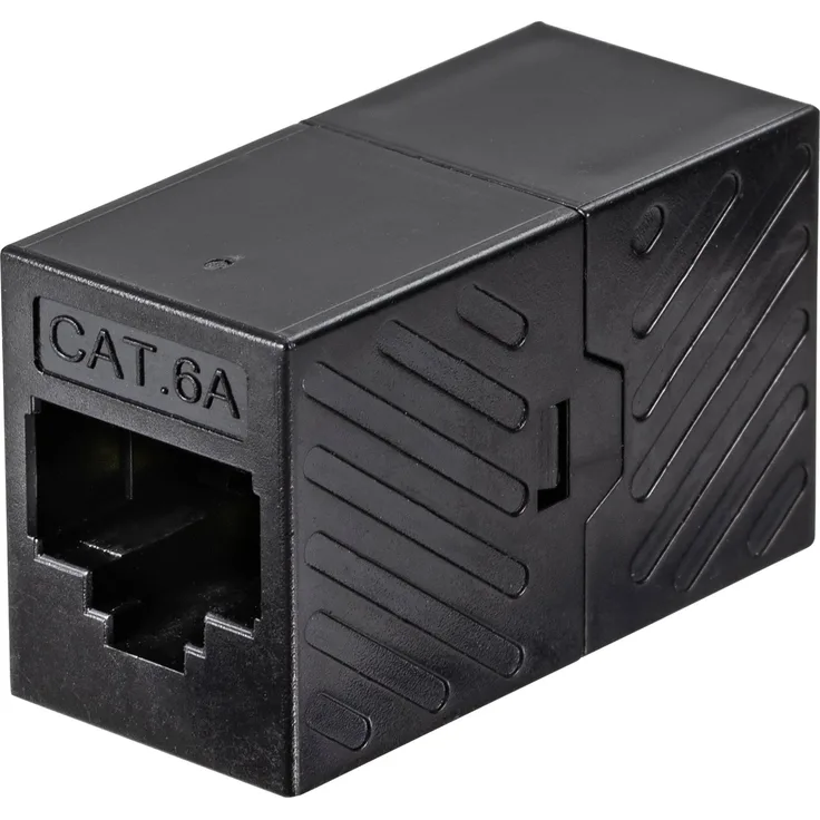 Renkforce RJ45 Netzwerk Adapter CAT 6a [1x RJ45-Buchse - 1x RJ45-Buchse] Black