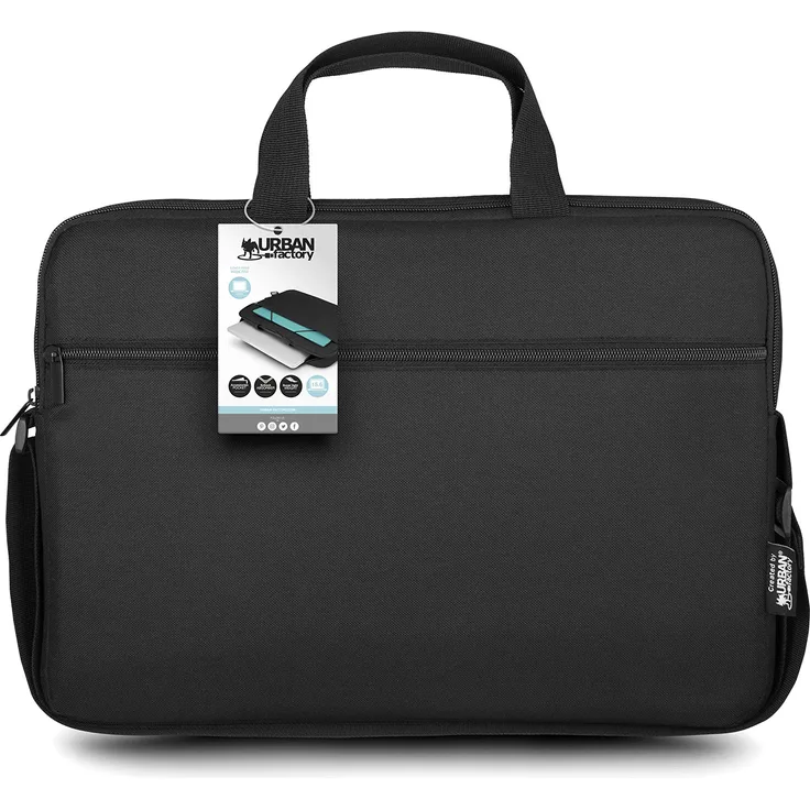 Urban Factory TLS14UF Nylee Toploading Schutzhülle für Laptops bis zu 35,8 cm (14,1 Zoll), Schwarz