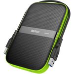 SILICON POWER Armor A60 - Festplatte - 2 TB - extern (tragbar) - 2.5 Zoll (6.4 cm) - USB 3.0 - Schwarz (SP020TBPHDA60S3K)