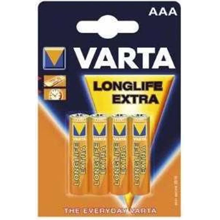 VARTA Longlife AAA Micro LR03 Batterie, Alkaline Batterien (ideal für Fernbedienung Radio Wecker und Uhr) 4er Pack – Bild 1