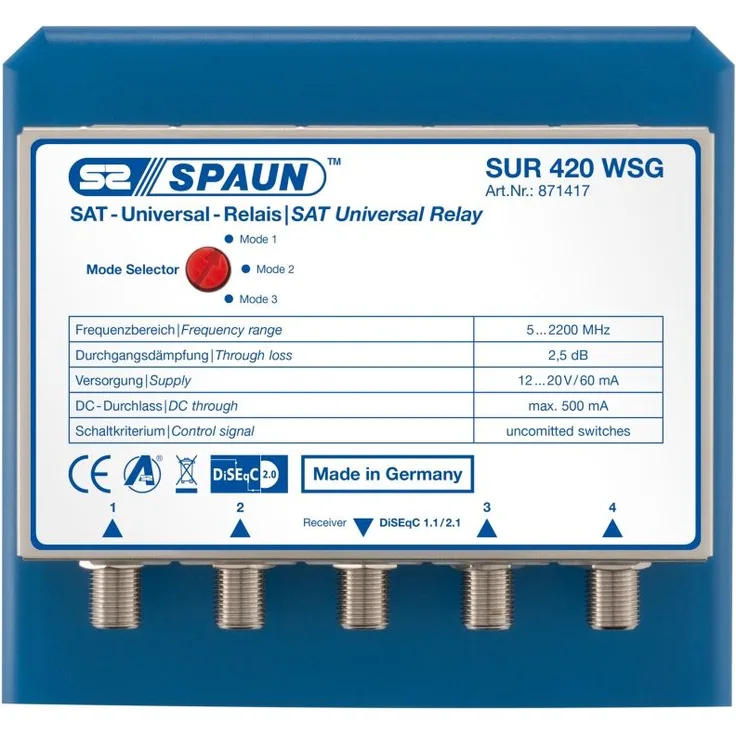 Spaun SUR 420 WSG Sat Antenne Relay