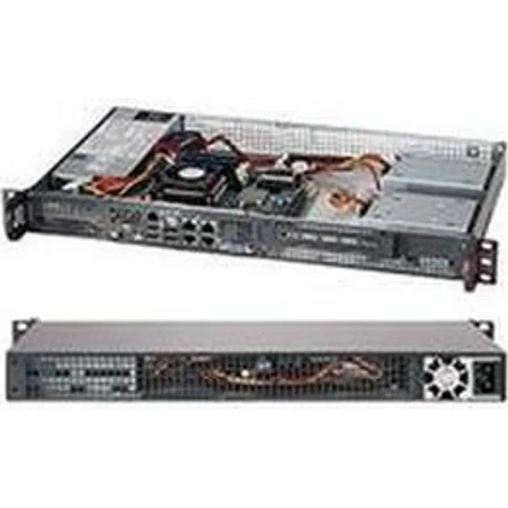 Supermicro SuperChassis 505-203B schwarz, 1HE, 200W, Mini-ITX (CSE-505-203B)