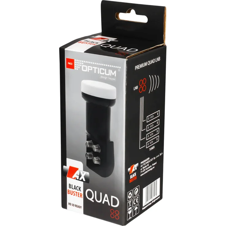 RED Opticum AX Black BUSTER Quad LNB