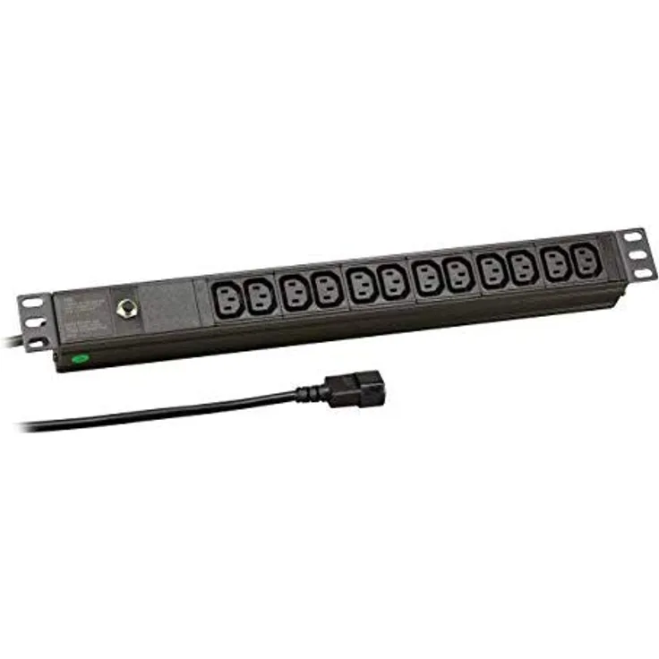 EFB 19'' 1HE Steckdosenleiste für USV 12xC13, Zuleitung C14