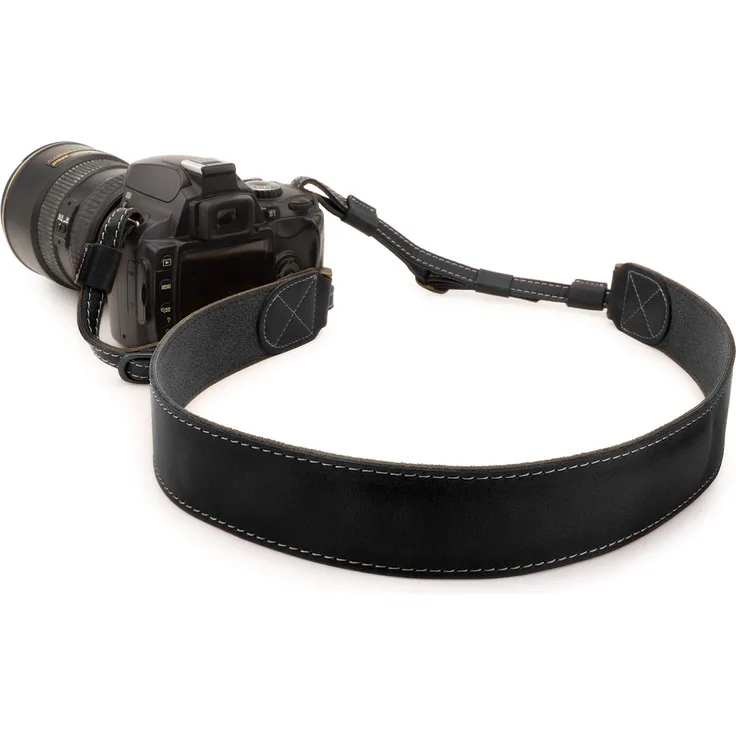 MegaGear SLR, DSLR Schulter- oder Nackengurt aus echtem Leder Schwarz