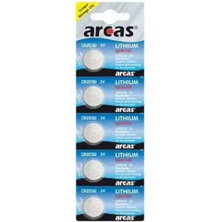 Unbekannt Uni 5-Er Blister Cr2032 Knopfzelle, Silber, One Size – Bild 1