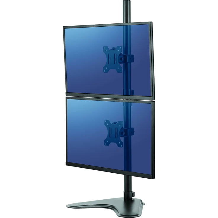 Fellowes 8044001 Professional Series freistehender vertikaler Doppelarm mit Standfuß, drehbar, neigbar