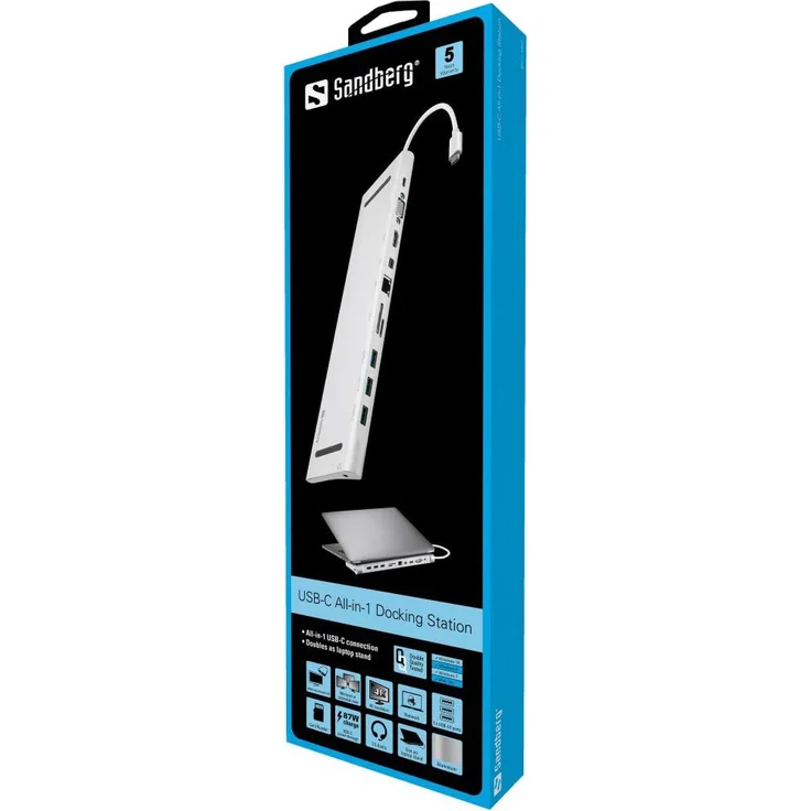 Sandberg USB-C All-in-1 Docking Station – Bild 2