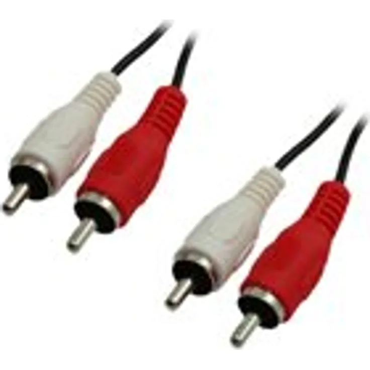 MediaRange Audio Anschlusskabel, 2x Cinch-Stecker-2x Cinch-Stecker, 3.0m, schwarz