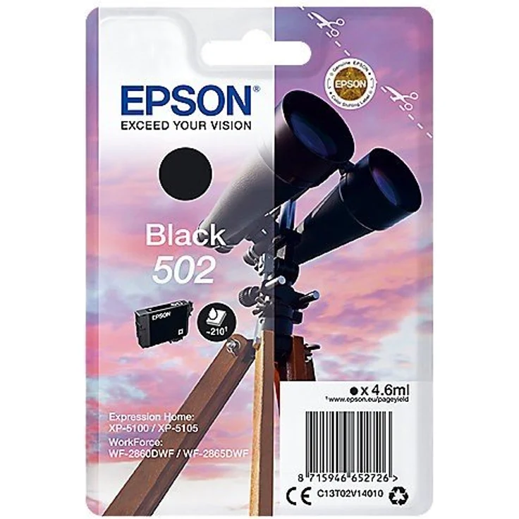 Epson C13T02V14010 Schwarz Original Tintenpatronen 1er Pack – Bild 1