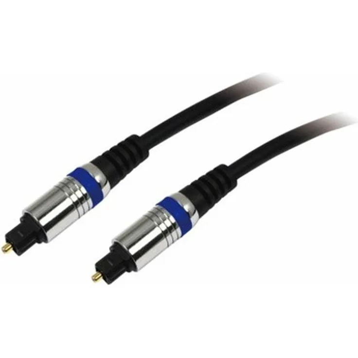 LogiLink CAB1101 Premium Audio Kabel, 2X tosklink Male, schwarz, 1,5M, Colour Box mit Gold Logo