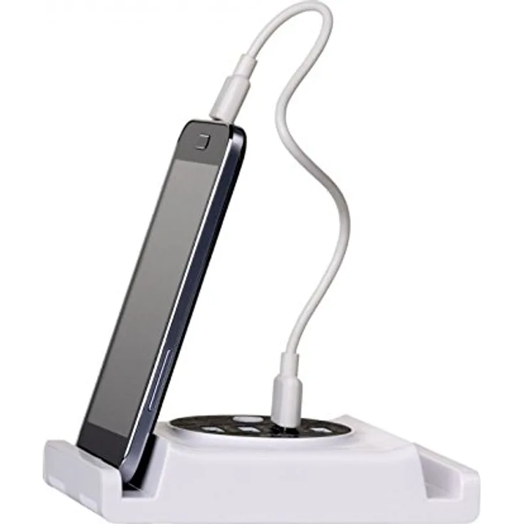 Akyga AK-TB-05 Universal Ladestation für Apple iPhone-Samsung-Android und andere mit 4 anschlusse Micro USB, 30W weiß