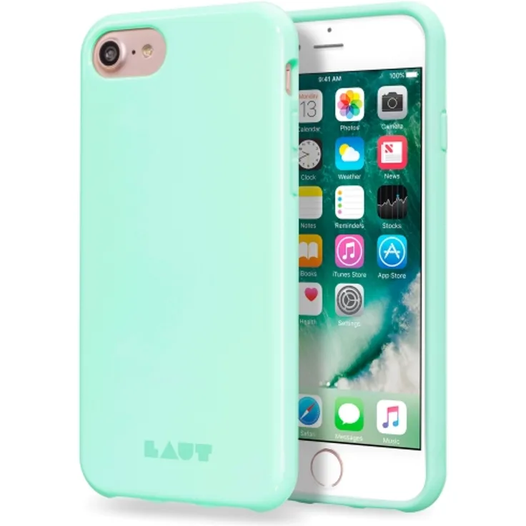 Huex Pastel Plastique Menthe Verte Etui rigide Pour iPhone 7 Acc s Libre Tous Les Ports et contr Les