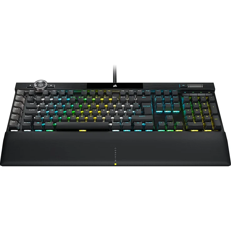 CORSAIR Gaming K100 RGB - Tastatur - Hintergrundbeleuchtung - USB - Deutsch QWERTZ - CORSAIR OPX RGB - Aluminium schwarz eloxiert (gebürstet) (CH-912A01A-DE) – Bild 2