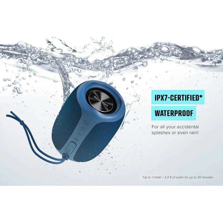 Creative MuVo Play (51MF8365AA000) Bluetooth-Lautsprecher, wasserdicht, Dunkelblau – Bild 2
