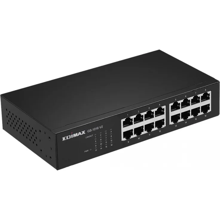 Edimax GS-1016 V2 Gigabit Switch mit 16 Ports Fuer das Home Office, kleine Bueros und Firme