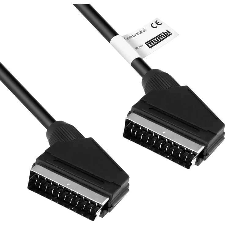 mumbi Scartkabel - 21-polig belegter Scartstecker - 1,40 Meter – Bild 1