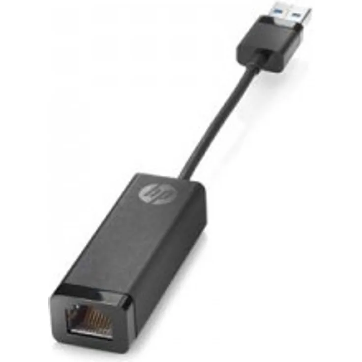 HP USB 3.0 to Gigabit LAN RJ-45 Negro - Adaptador para cable (USB 3.0, RJ-45, Macho-Hembra, Negro)