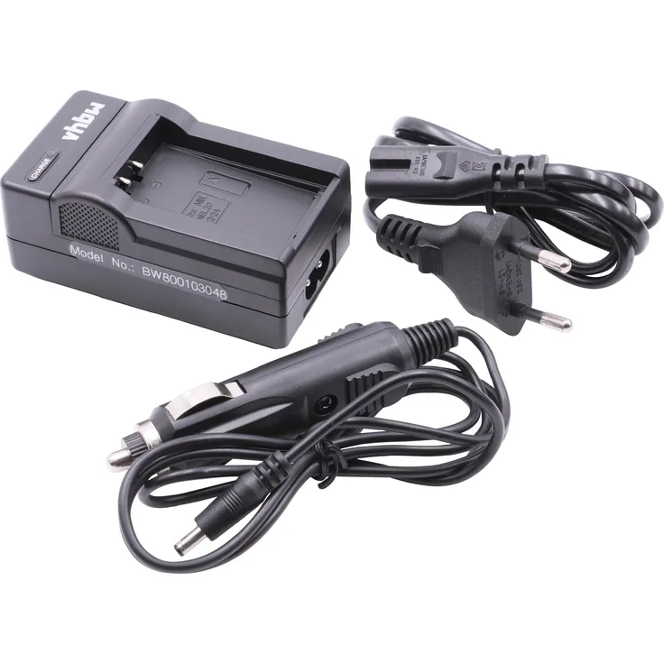 vhbw Ladegerät, Ladekabel, Netzteil inkl. Kfz Adapter passend für Blackmagic Pocket Cinema Camera