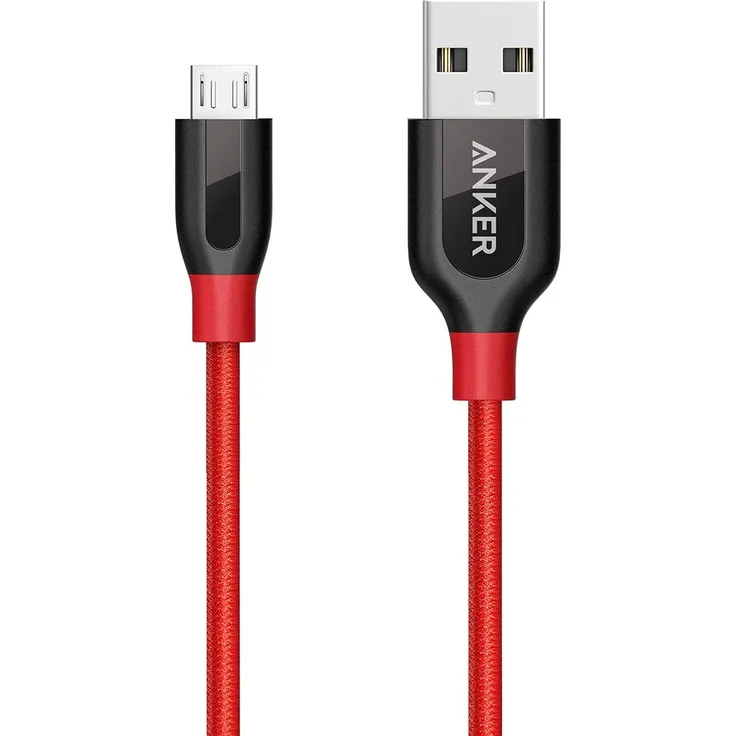 Anker Powerline+ 90 cm / 0.9 m Micro USB Kabel, Das hochwertige, schnellere & beständigere Ladekabel für Samsung, Nexus, LG, Motorola, Android Smartphones und weitere (Rot)