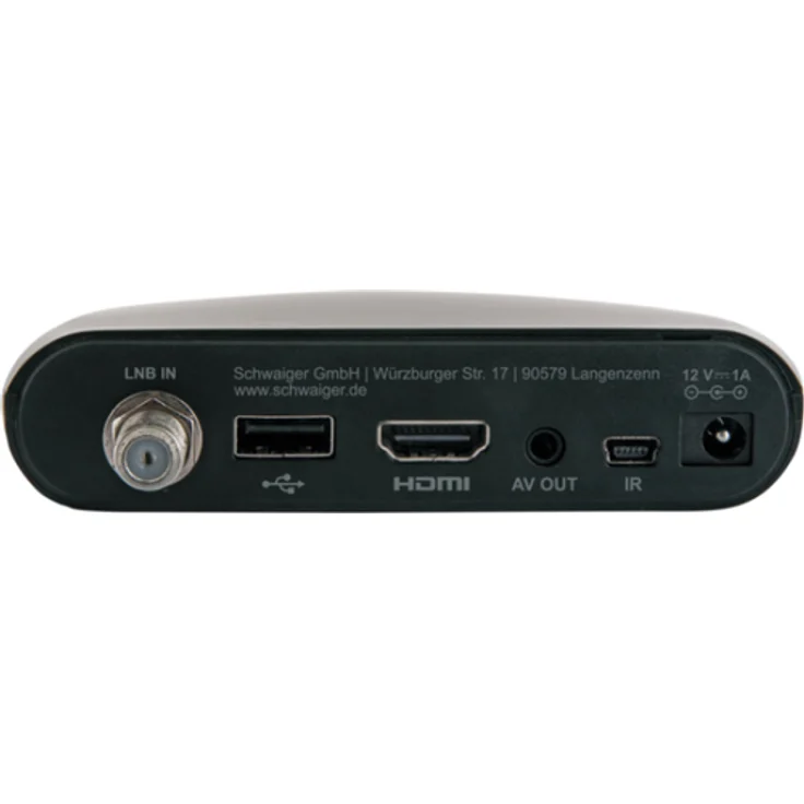 Schwaiger DVB-S2 Receiver mit USB-Anschluss, FTA, schwarz – Bild 4