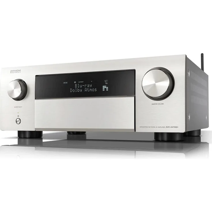 Denon AVC-X4700H 9.2-Kanal AV-Verstärker, Hifi Verstärker, Alexa kompatibel, 8 HDMI Eingänge und 3 Ausgänge, 8K-Video, WLAN, Musikstreaming, Dolby Atmos, Auro-3D, AirPlay 2, HEOS Multiroom, Silber