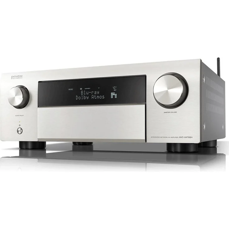 Denon AVC-X4700H 9.2-Kanal AV-Verstärker, Hifi Verstärker, Alexa kompatibel, 8 HDMI Eingänge und 3 Ausgänge, 8K-Video, WLAN, Musikstreaming, Dolby Atmos, Auro-3D, AirPlay 2, HEOS Multiroom, Silber – Bild 1